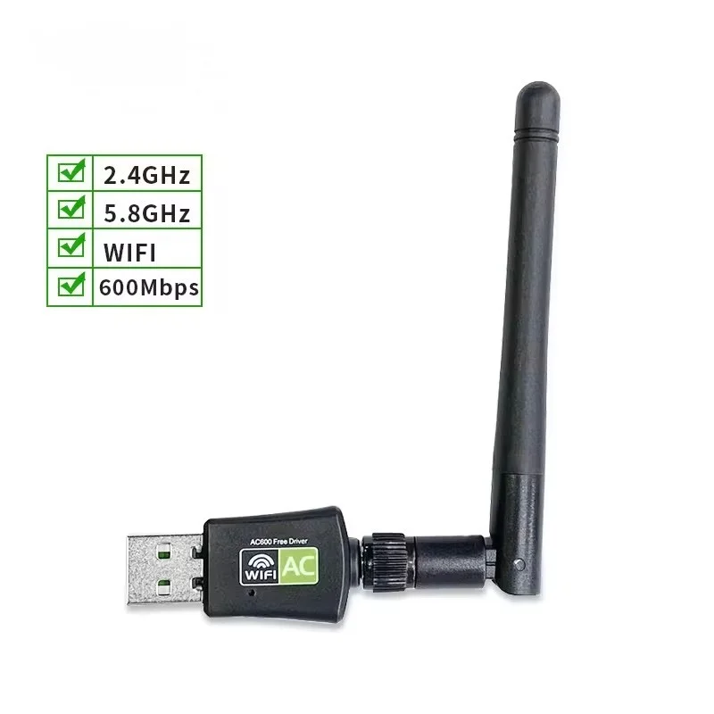 محول واي فاي USB 2.0 ثنائي النطاق 600 ميجا بت في الثانية 2.4 جيجا 5.8 جيجا كوب KP-AW161 #5