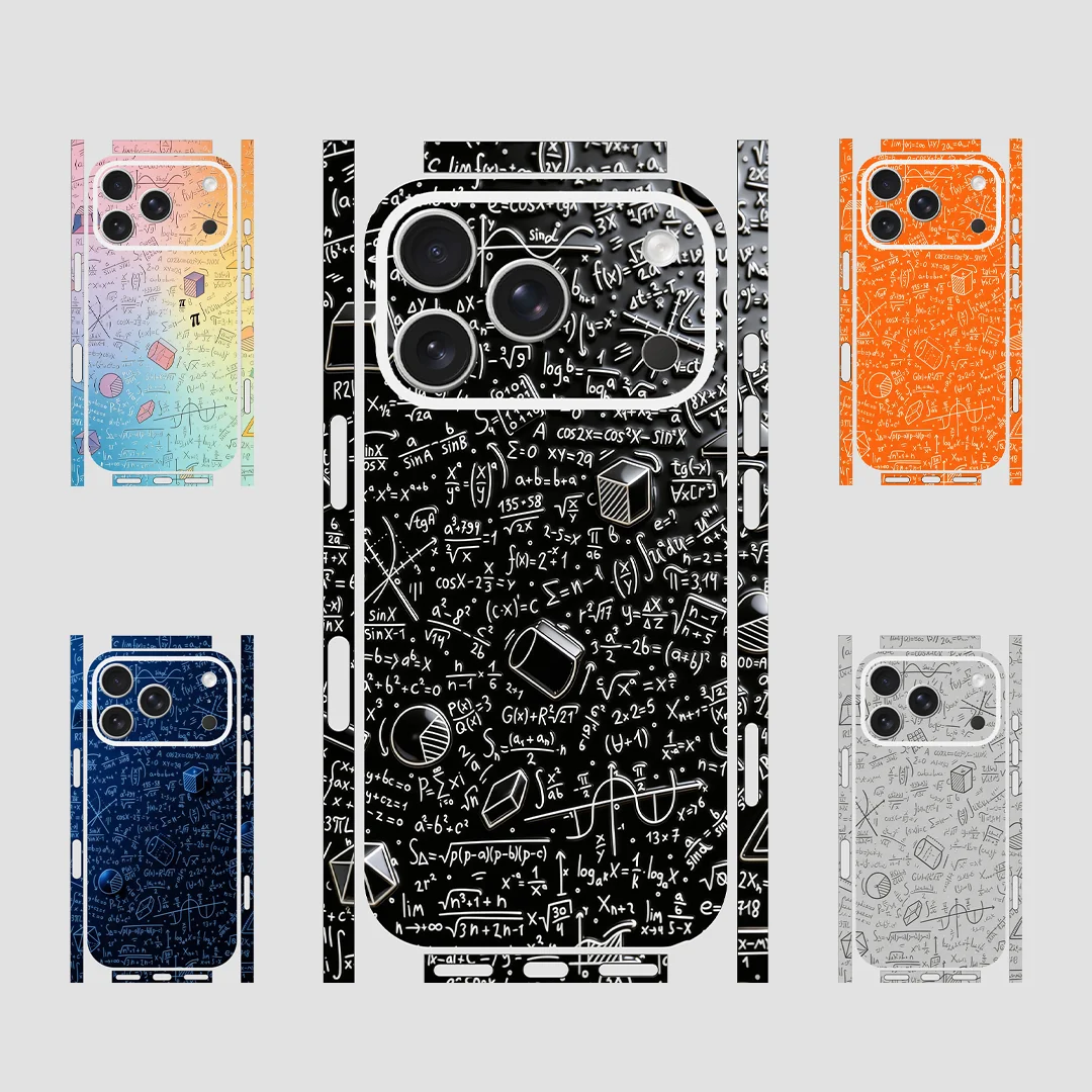 

Premium Vinyl For iPhone Skins Math Decals Nexa Skins For Models 16/17/15/14 Pro Max IPM010 - Durable Protective Covers