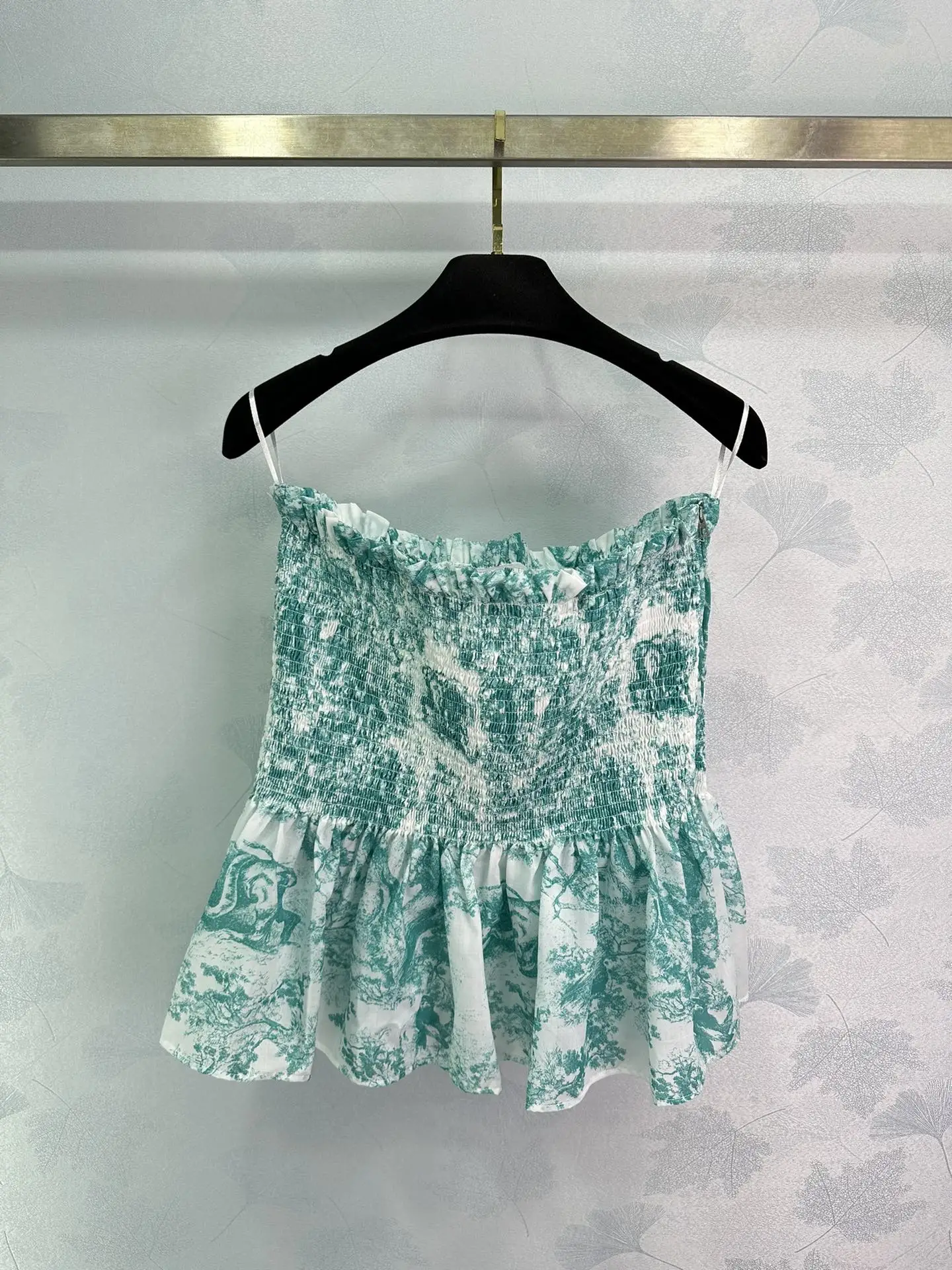 24 new summer holiday print ruffle skirt, vibrant mint green skirt, one skirt for two purposes.