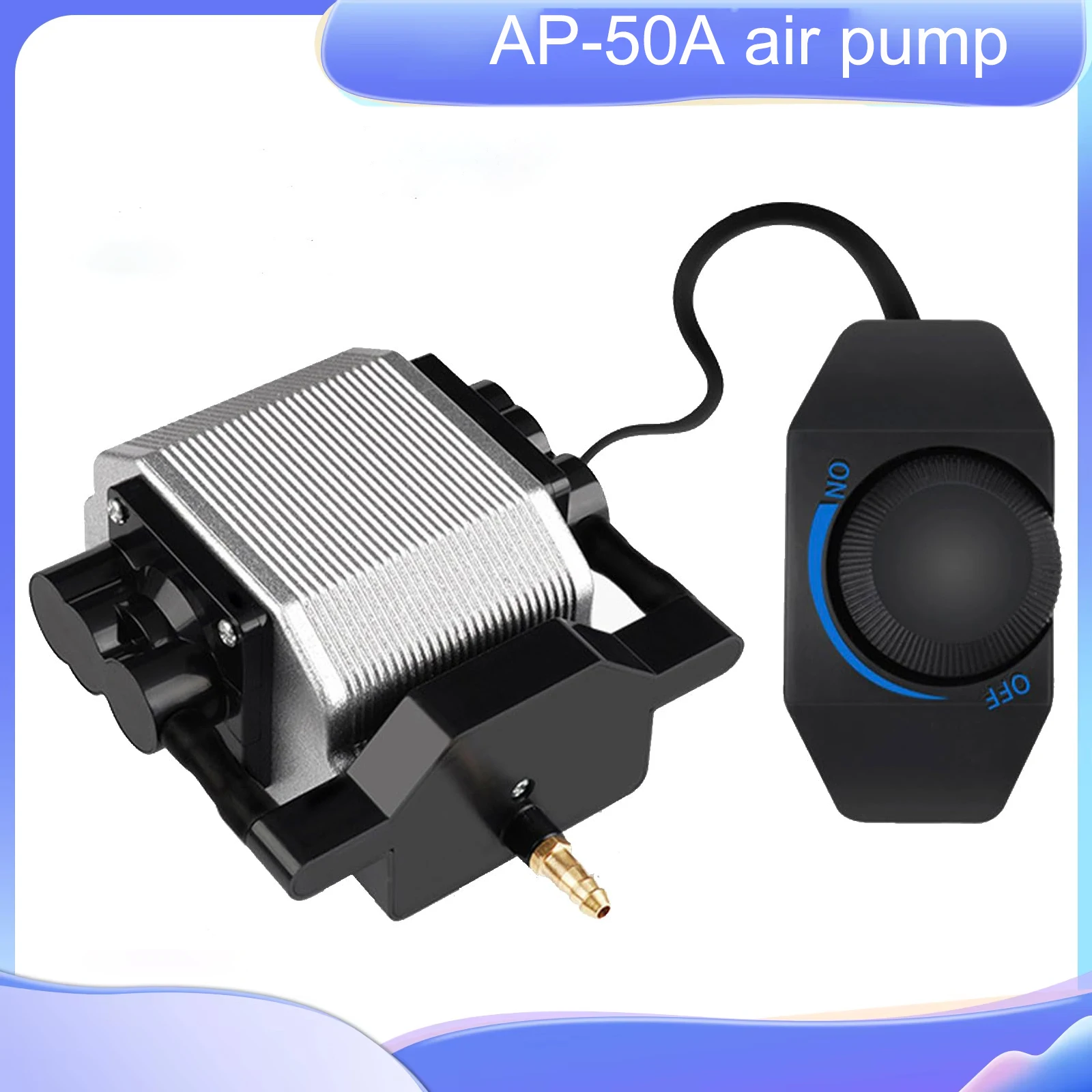 Compresor de aire eléctrico CNC de alta energía de 54L/min, bomba aireadora para acuarios de 25W, adecuado para peceras, acuarios, velocidad ajustable, bajo nivel de ruido.
