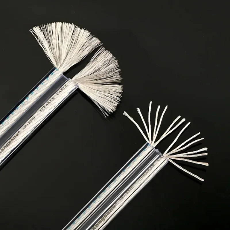 Kabel głośnikowy DIY audiofilski OFC posrebrzana miedź HiFi Audio Bulk Line do wzmacniacza, przewód głośnikowy 1.5mm² 2.5mm² 4mm² — zdjęcie produktu 7