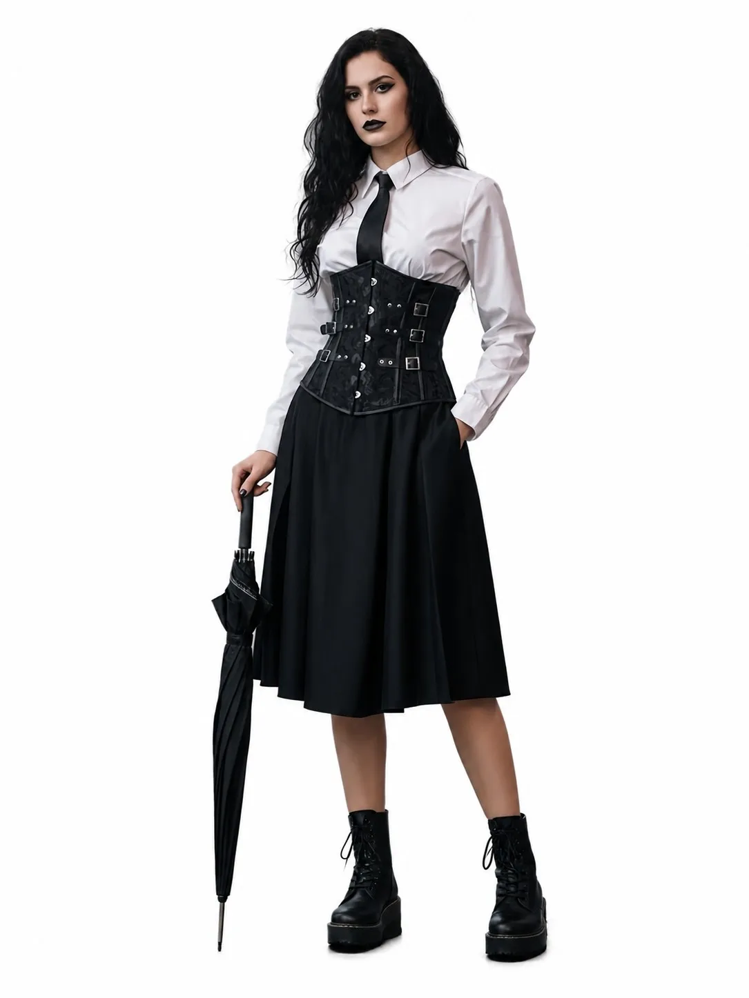 Cloudy.lee Steam Punk Underbust Corset Top Pirate Cowboy Style Costume Tightening Outfit Victorian Gothic Fashion