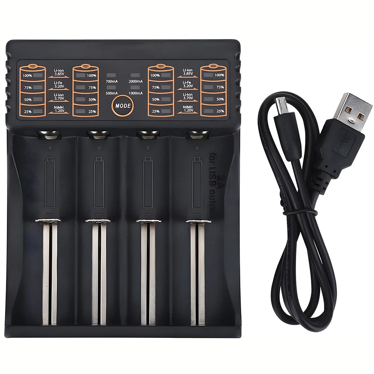 Lii402 18650 Battery Charger 4 Slots LED USB Smart Charging For NI-MH AA AAA 3.7V 26650 21700 16340 14500 Rechargeable Batteries