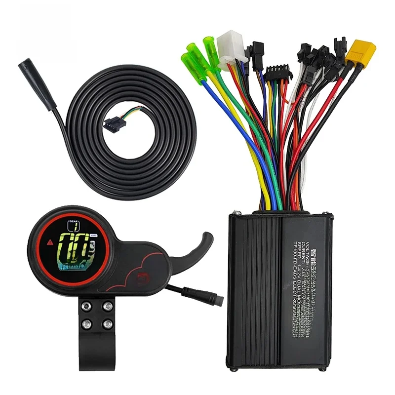 AliExpress 48V 20A 500W Brushless Motor Sine Wave Universal Controller TF-100 TF100 LCD Display Throttle Kit for kugoo M4 Electric Scooter