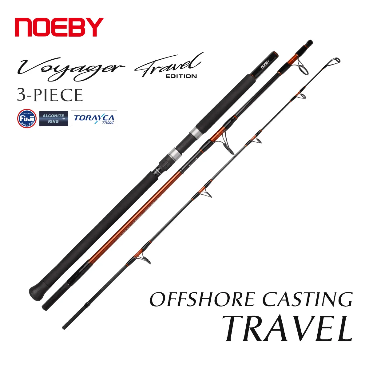 

NOEBY VOYAGER Travel Popping Fishing Rod 2.49m Fuji Torayca Offshore Casting Portable Big Game GT Kingfish Popping Fishing Rods