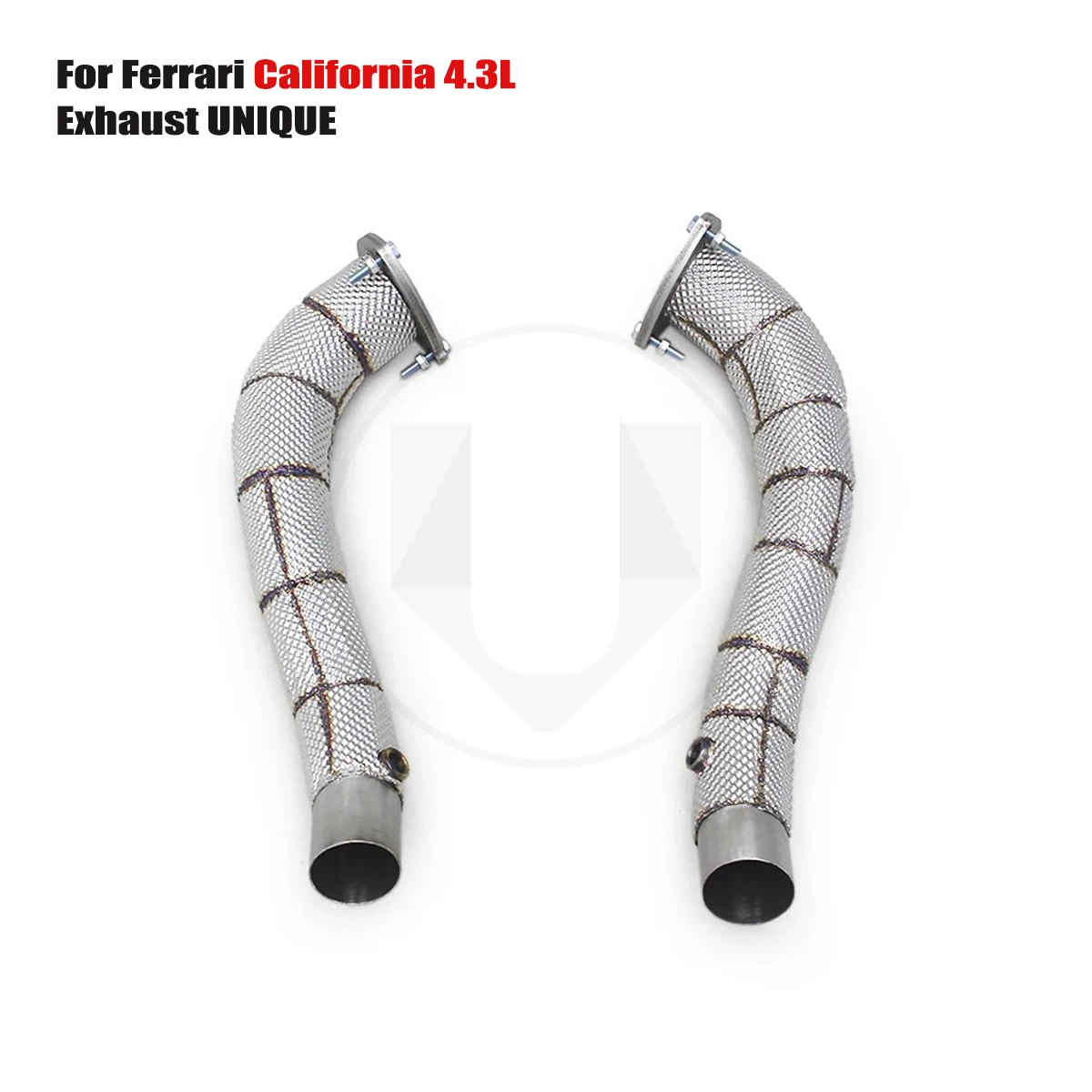 UNIQUE For 2009-2013 Ferrari California 4.3L With insulator downpipe With cat/without cat exhaust pipe