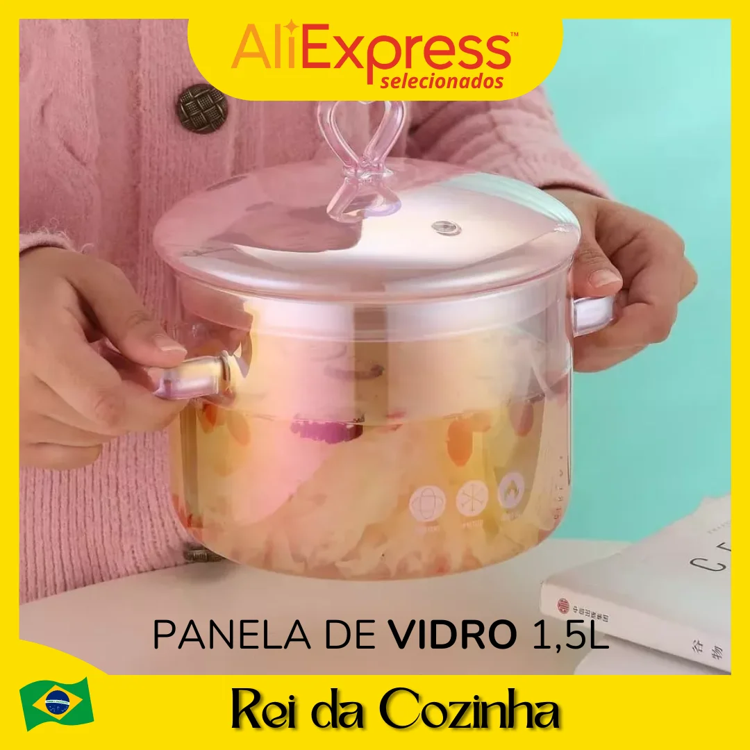 1.5L Pink Glass Pot with Delicate and Fluffy Gourmet Heart Shape Lid for Practical and Elegant Kitchen
