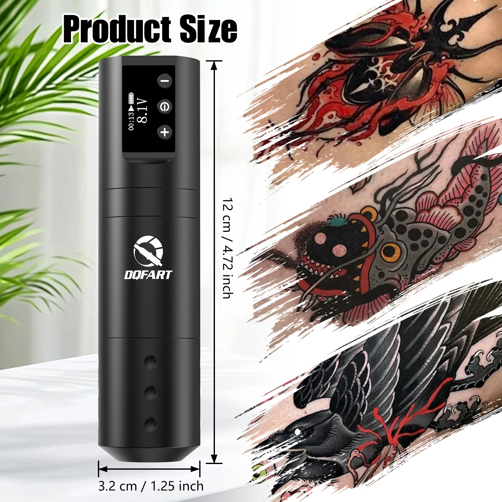 DQFART 8V/8500rpm 4.2mm Wireless Tattoo Pen Tattoo Kit Tattoo Machine 4 Hours Working Tattoo Supplies Tattoo Accessories