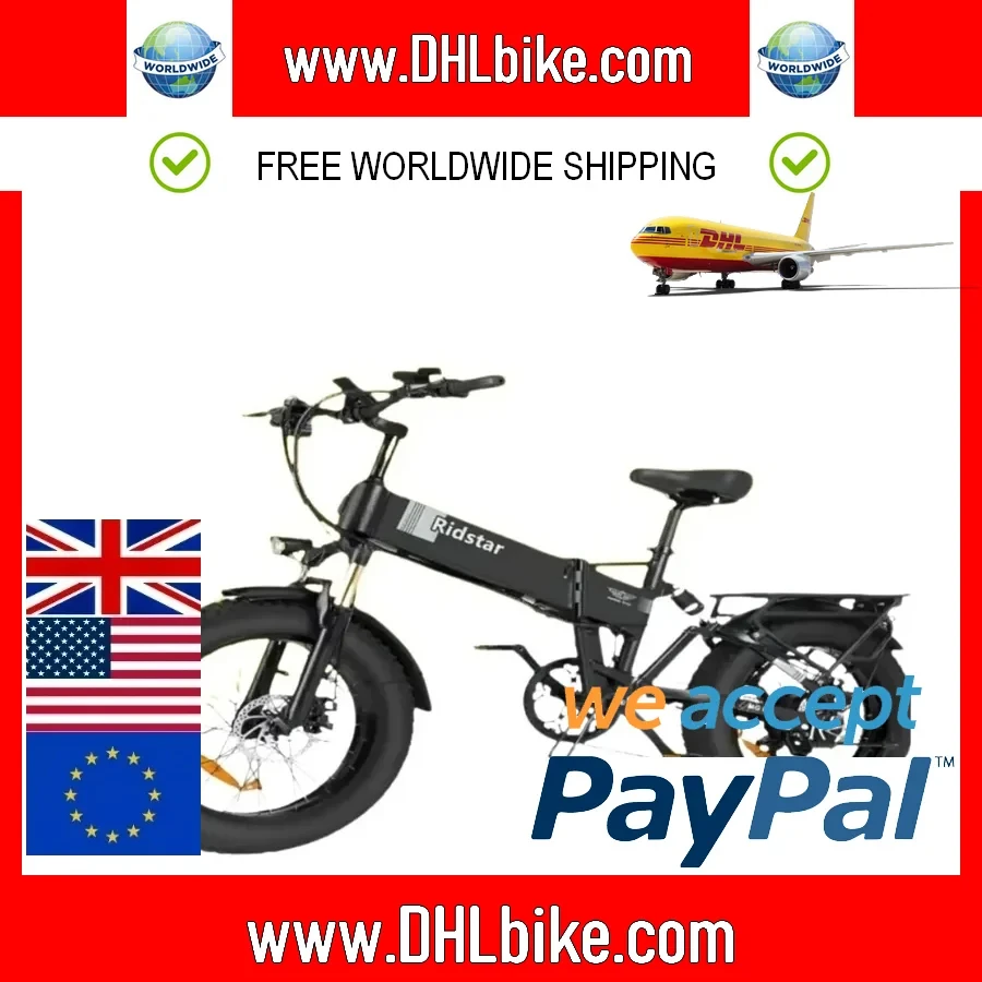 Folding Electric Bike 1000W 48v 14AH Fat Tire Ebike Mountain Bike 20 Inch Electric Bicycle Cycling US Spot