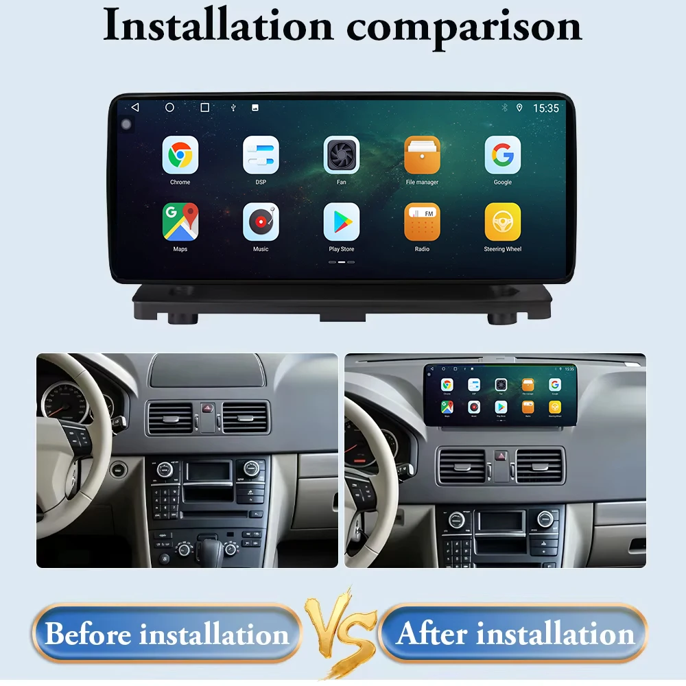 12.3 Inch Android 16 Wireless Carplay For VOLVO XC90 2004 2005 2006-2013 Car Multimedia System Radio Screen GPS Navi WIFI Auto