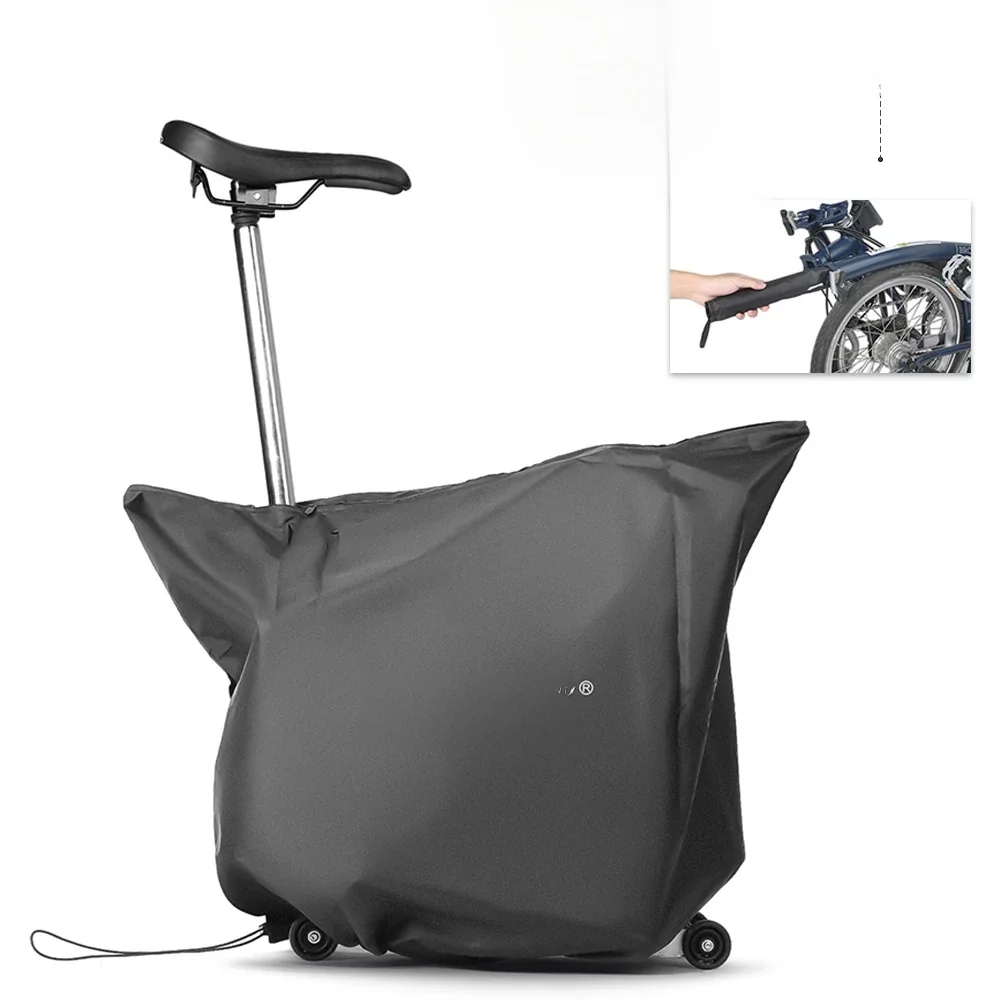 AliExpress Rhinowalk Folding Bike Cover Lightweight Storage Bag With Double Slide Zippers Bottom Tightening Fit For Brompton Dust Cover
