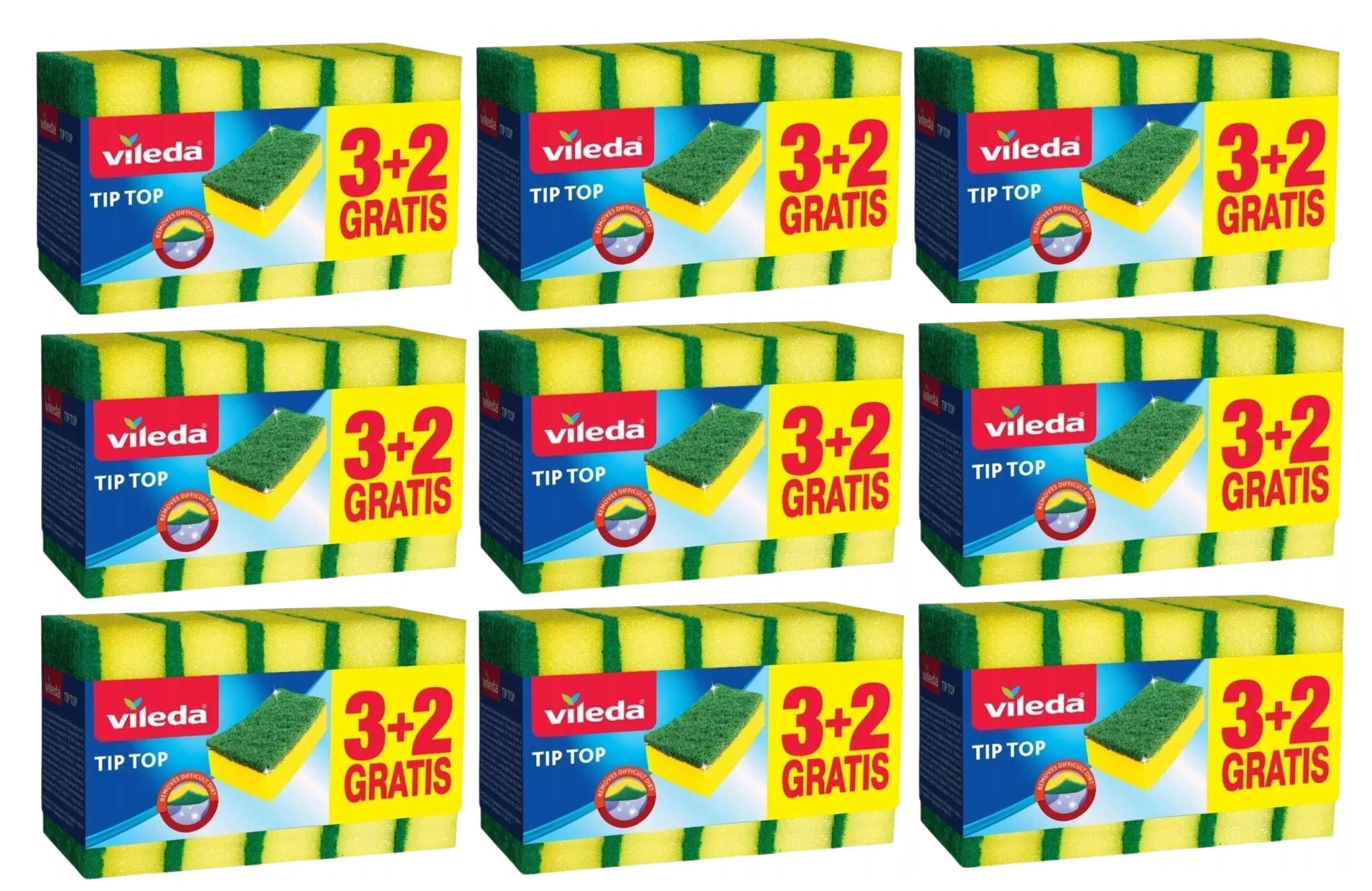 Set Afwasreiniger Vileda Tip Top geprofileerd 45-delig