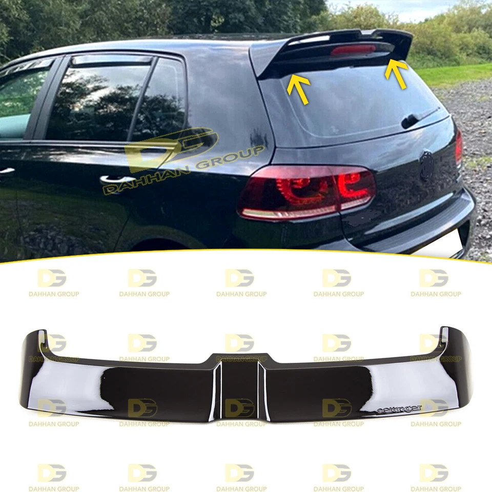 

V.W Golf MK6 2008 - 2012 Oettinger Style Rear Spoiler Wing Diffuser Piano Gloss Black Painted High Quality ABS Plastic R GTI Kit