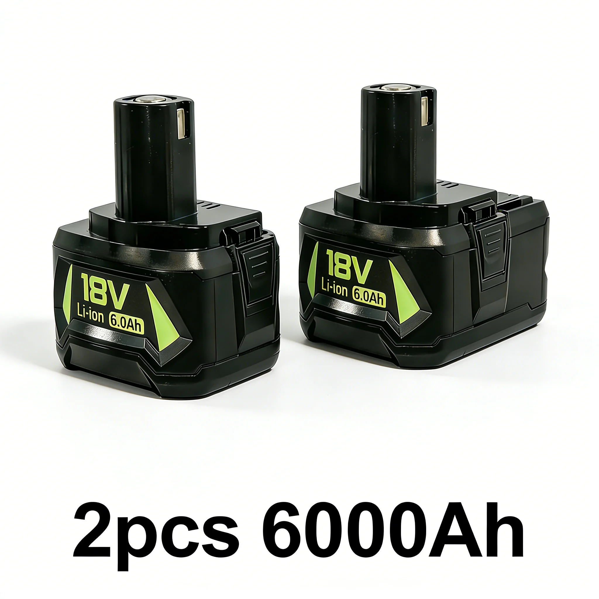 

[Никогда не прекращайте работу] Комплект из 2 аккумуляторов Mega 6.0 Ач 18 В, совместимых с Roybi – Долговечная зарядка и нулевое время простоя для проектов на весь день