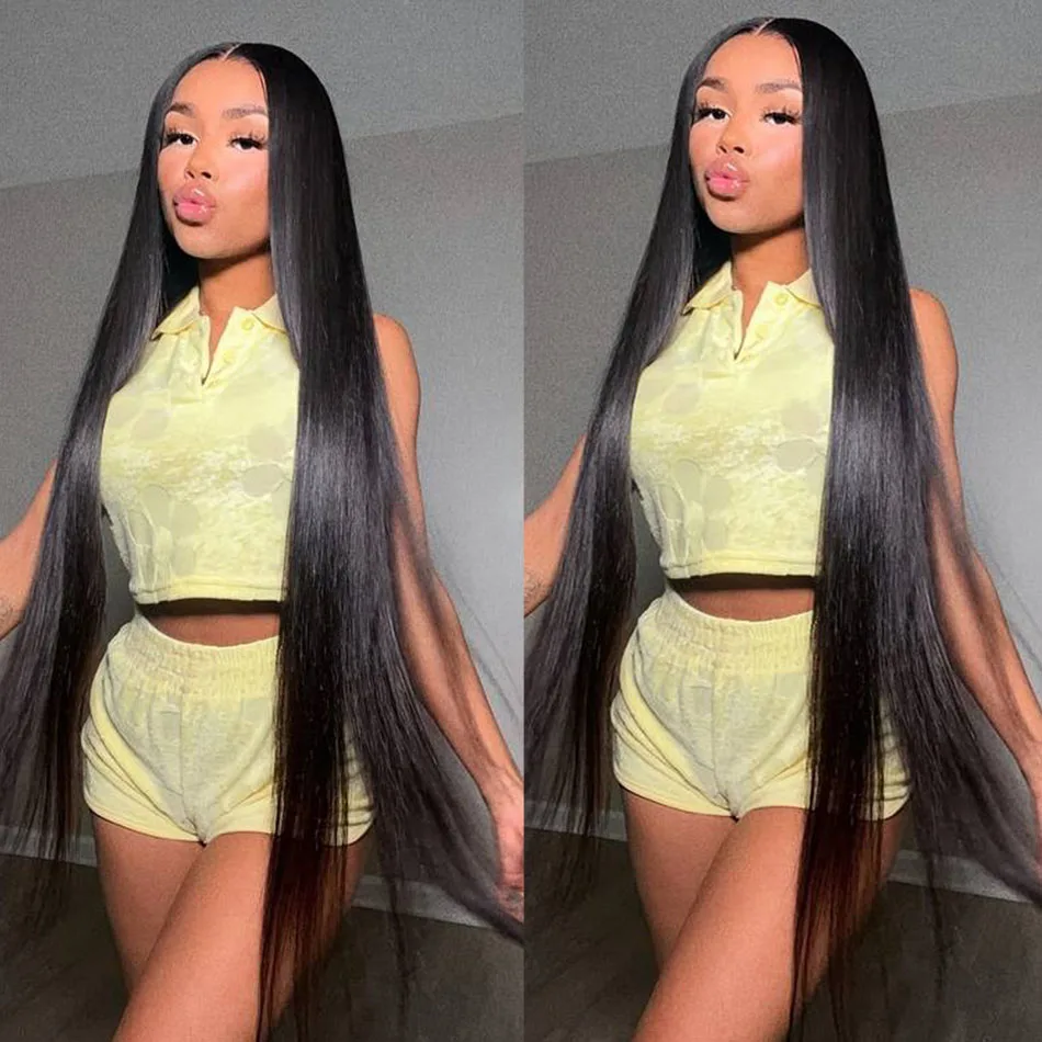 30 Inch 13x6 Hd Lace Straight Lace Frontal Wigs  Bone Straight Human Hair Wigs For Black Women 13x4 Brazilian Wigs