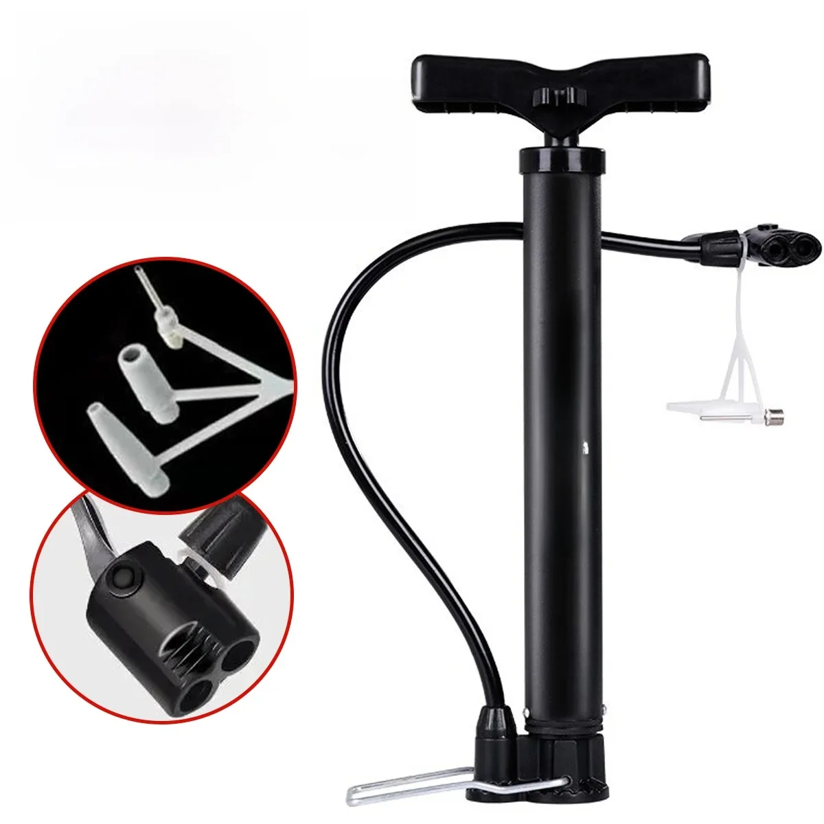 AliExpress pinmoap Bicycle Inflator Pump Bicycle Pedal Inflator Tire Inflator T-Shaped Handle Suitable For Mtb Highway Bicycle Basketball Inflator