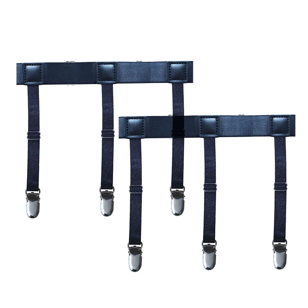 2 pièces/ensemble chemise pour hommes reste porte-jarretelles ceintures réglables élastiques porte-chemise sangles garder la chemise rentrée dans les bretelles de jambe antidérapantes
