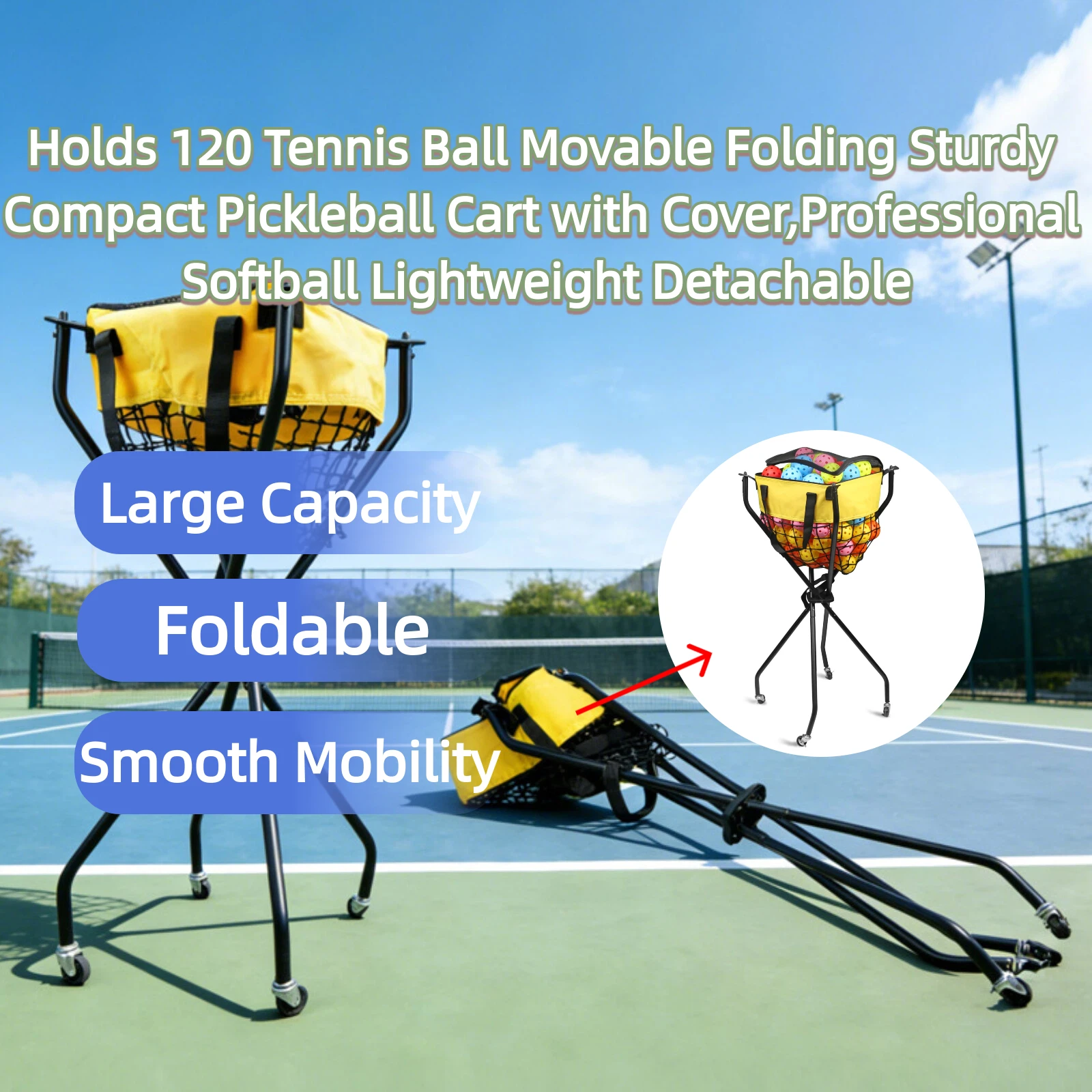 holds-120-tennis-ball-movable-folding-sturdy-compact-pickleball-cart-with-coverprofessional-softball-lightweight-detachable