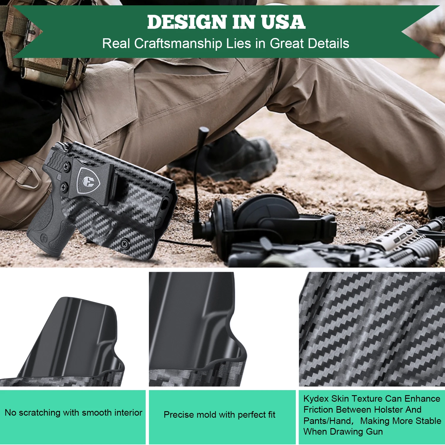 Funda IWB Kydex para Ruger LC9 – Transporte oculto mano derecha - imagen 4