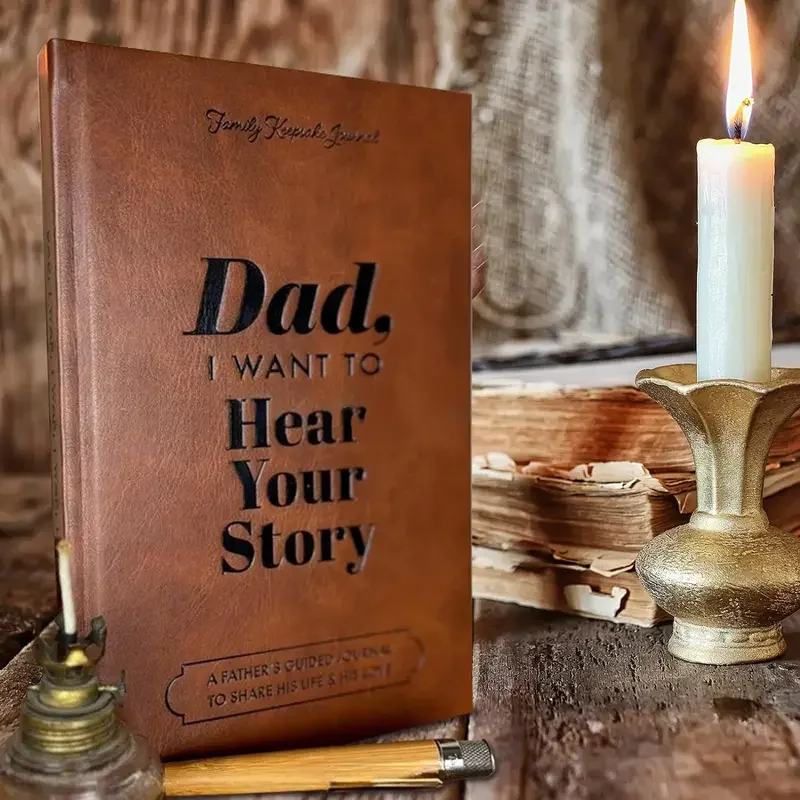 Dad Mom Leather Memory Books A Father's Guided Journal To Share His Life Memory Books I Want to Hear Your Story