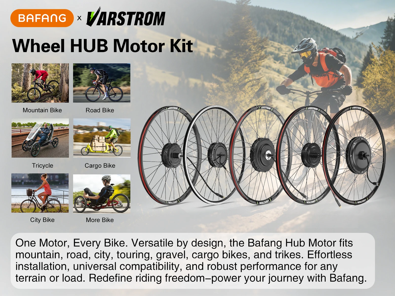 [Im Angebot ] Bafang 48V 500W G020 Radnabenmotor mit Hinterradantrieb und Scheibenbremse, Elektrofahrrad E-Bike Umbausatz passend für Fahrrad Laufradgröße 26", 27.5", 28", 29", 700C, und Kassette 135-142mm – Detail 2