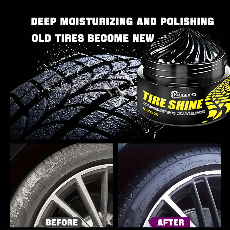 Tire Shine and Repair Agents - Fast-acting Shine Formula for Tires, Plastics, and Rubber - Long-lasting Gloss and Protection - N
