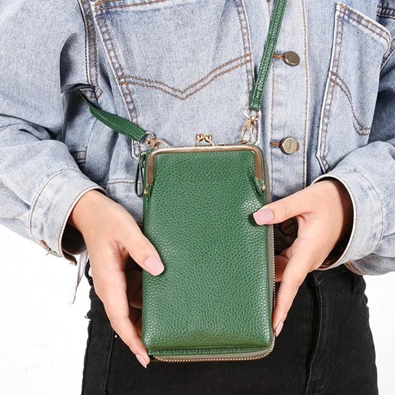 Modna nowa torebka na telefon o dużej pojemności dla kobiet PU skórzana torba na ramię typu crossbody etui damska torebka na co dzień — zdjęcie 2