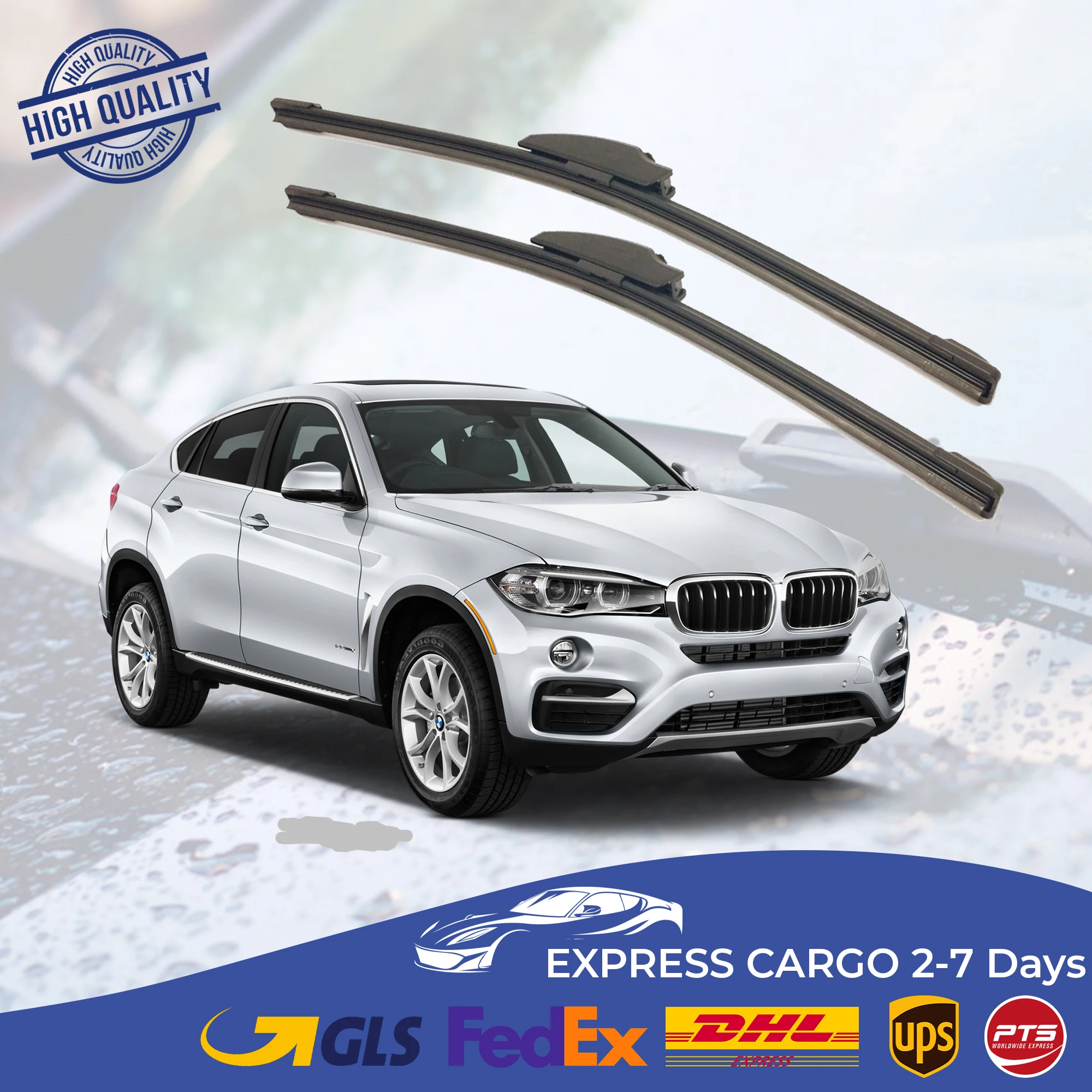 

Car Wiper Blade For Bmw X6 F16 / F86 2015 2016 2017 Auto Windscreen Windshield Wipers Blades Window Wash Front