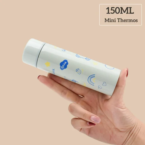 150ml Cartoon Kids Thermos Cup | Small Stainless Steel Insulated Bottle | Cute Portable Travel Mug