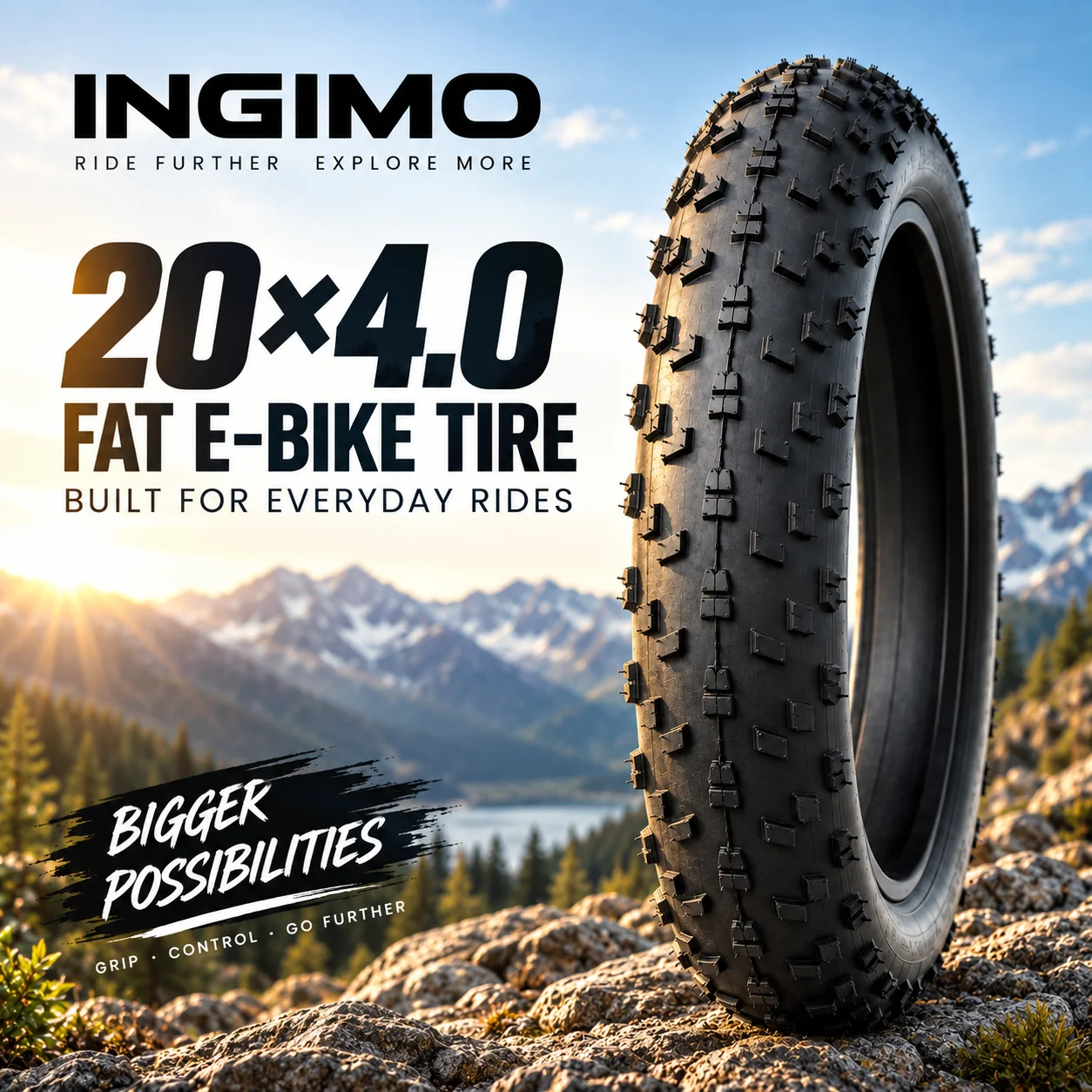 Pneumatico Fat Tire 20 X 4.0 con corda per Fat Bike 20x4.0, pneumatico esterno per bicicletta con bordo a corda SRC nero per bici elettrica, mountain bike, bici da neve e da spiaggia
