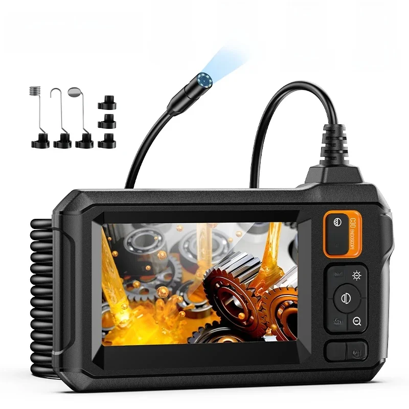 Przemysłowa kamera endoskopowa 4,3-calowy ekran IPS 8 mm HD1080P IP67 Wodoodporny boroskop inspekcyjny z 8 diodami LED do naprawy rur samochodowych — zdjęcie 2