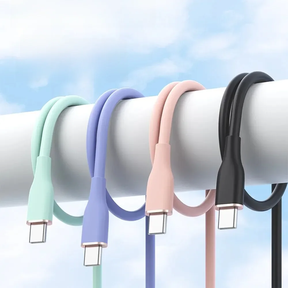 ASOMETECH 2M 60W Szybki kabel USB typu C Kabel do szybkiego ładowania danych Ładowarka Kabel USB C do Samsung S21 S20 A51 Xiaomi Mi 10 — zdjęcie 2