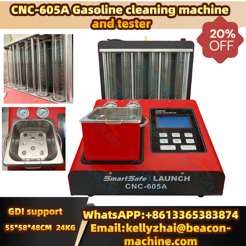 

CNC-605A CNC605 Запуск от SmartSafe GDI EFI SFI Очиститель и тестер для тестирования форсунок CNC605A