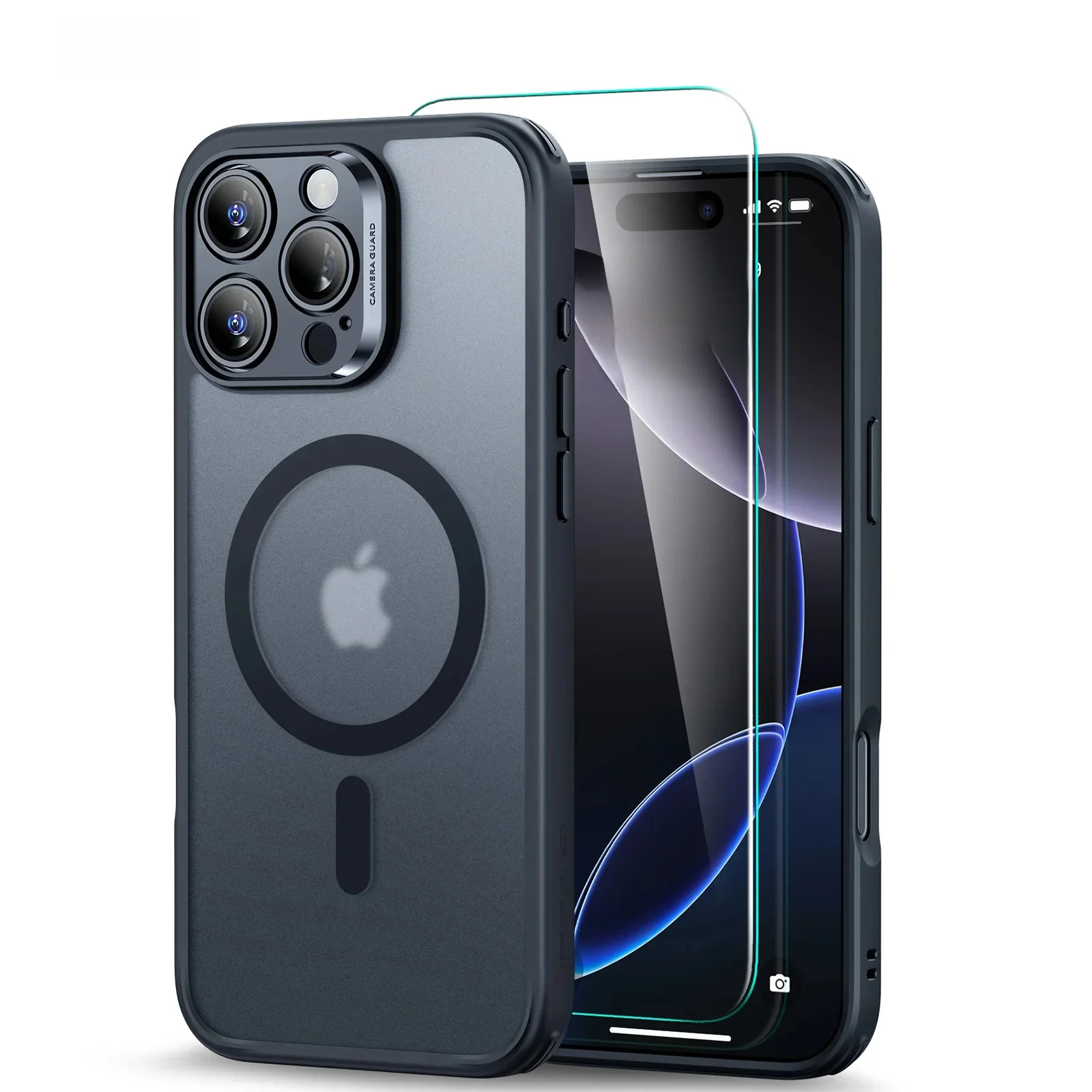 Etui ESR MagSafe do iPhone'a 16/15 Pro Max z osłoną ekranu iphone 14/13 Półprzezroczyste matowe etui Ochrona wojennej klasy — zdjęcie produktu 7