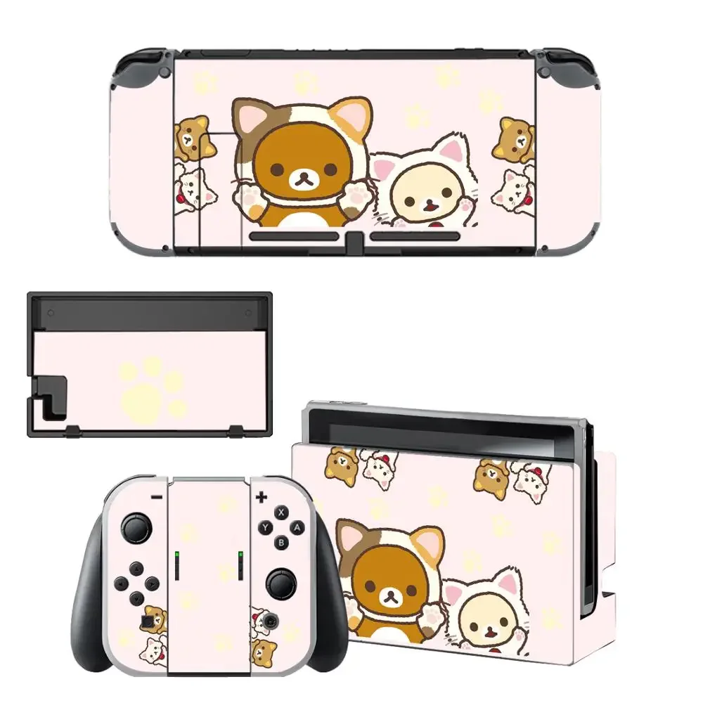 Rilakkuma Korilakkuma Nintendo Switch skórka naklejka NintendoSwitch naklejki skórki na konsola Nintendo Switch & Joy-Con Controller — zdjęcie 2