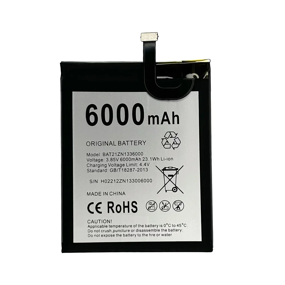 100% Oryginalny 6000mAh BAT21ZN 1356000   Bateria Doogee S98 do DOOGEE S98 S99 S98 Pro S98Pro Zamienna bateria telefonu