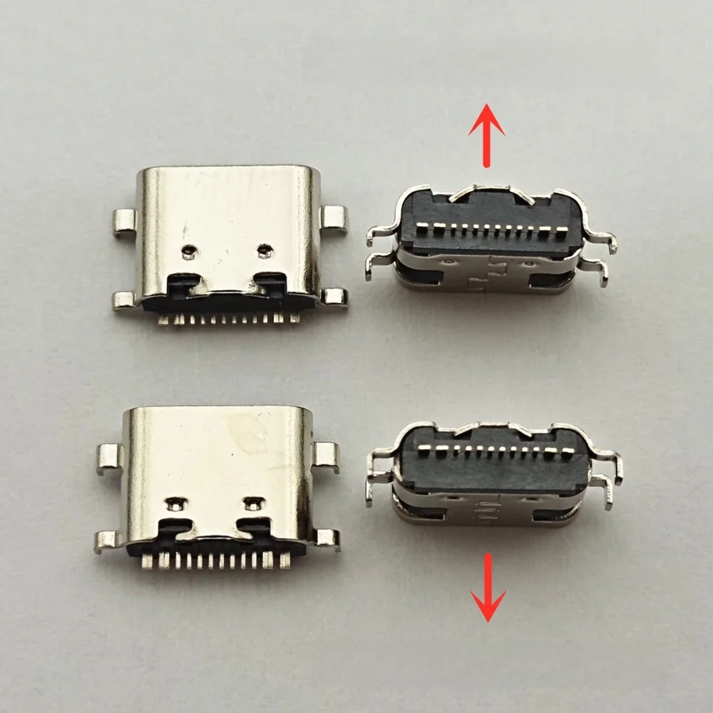 10-100szt USB-3.1 Złącze USB typu C Poziome mocowanie środkowe 16P żeńskie 1.6mm przez płytę 0.8mm do adaptera ładowarki DIY typu C — zdjęcie 2