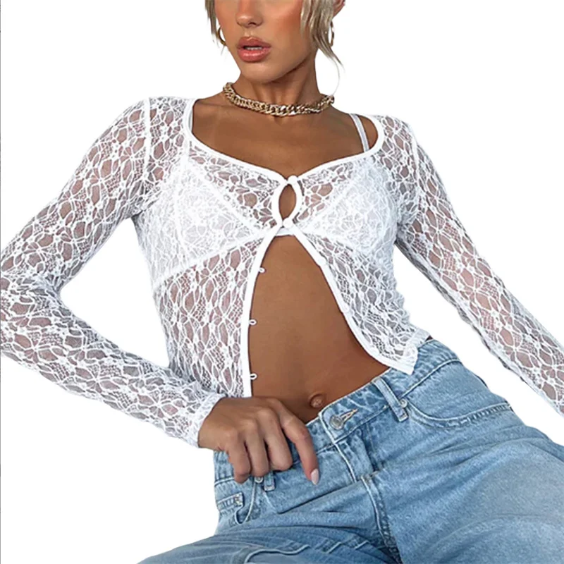 كم طويل مثير شير متماسكة المحاصيل الأعلى بلوزة المرأة الكروشيه ملابس بحر ملابس السباحة بيكيني للشاطئ التستر واقية من الشمس شال الرأس