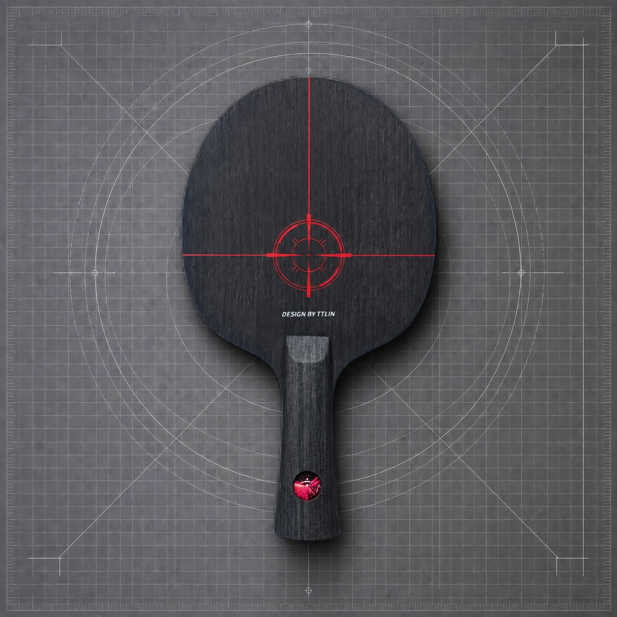TTLIN Concept B Professional Loop & Control Table Tennis Blade, Competition-Grade, All-Black AYOUS Wood Structure, Unique Origin image 4