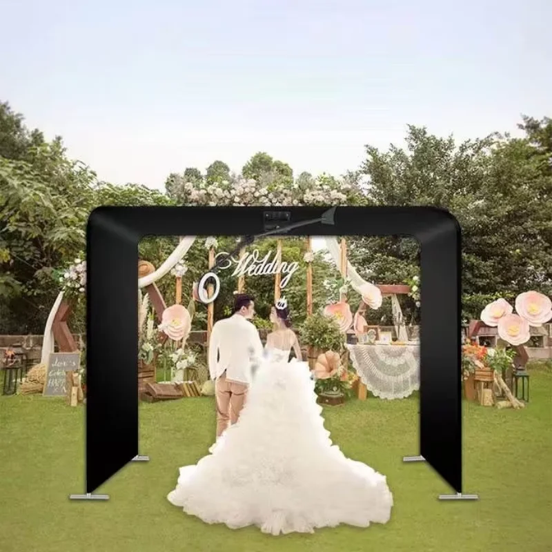 Automatic Overhead 360 Photo Booth Fill light Machine Portable Support 7 to 15 People Top Photo Booth Spinner for Wedding Party