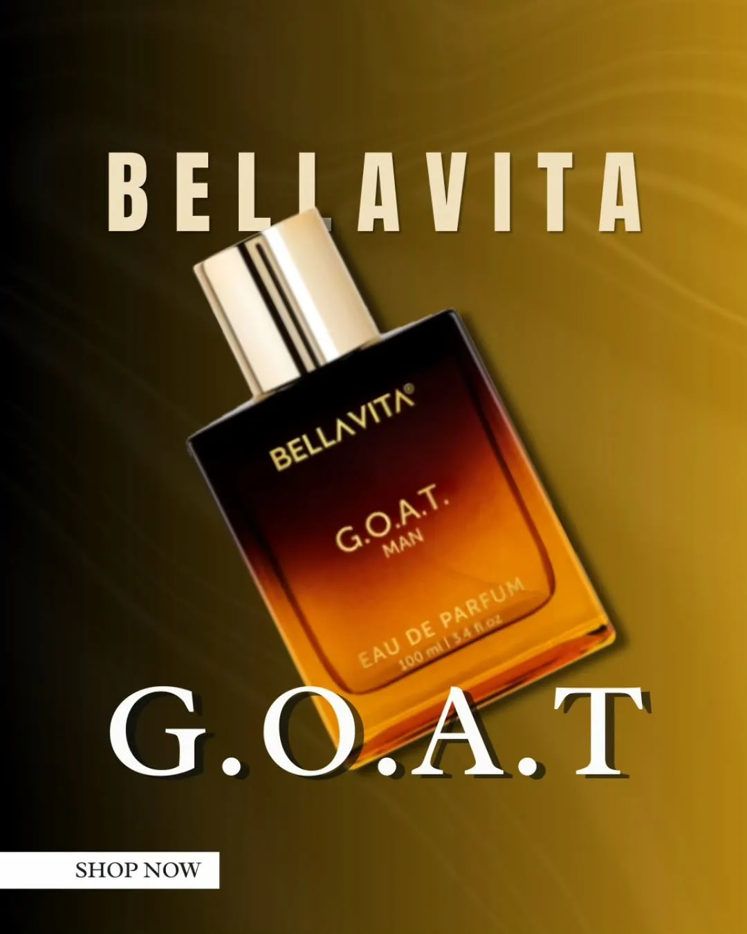 عطر بيلافيتا الفاخر G.O.A.T للرجال Edp 3.4 Fl.Oz |     رائحة طازجة تدوم طويلاً |     البرغموت واللافندر والفيتيفر والباتشولي