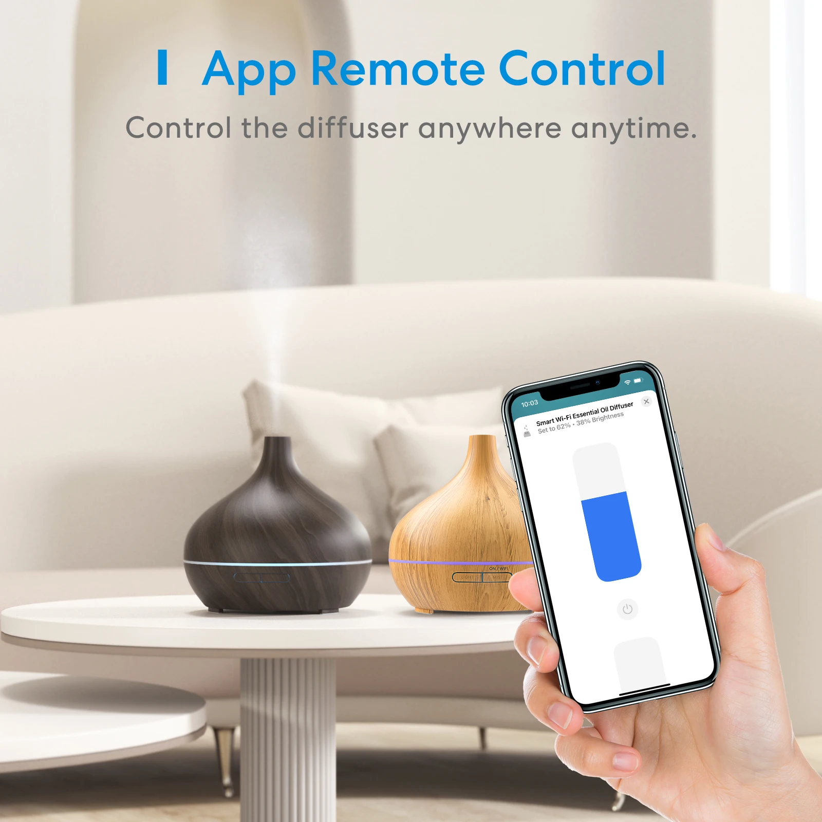 Meross HomeKit Smart-Diffusor für ätherische Öle, WiFi-Luftbefeuchter, EU/US/UK/AU-Stecker, funktioniert mit Apple HomeKit Siri Alexa Google Home – Detail 11