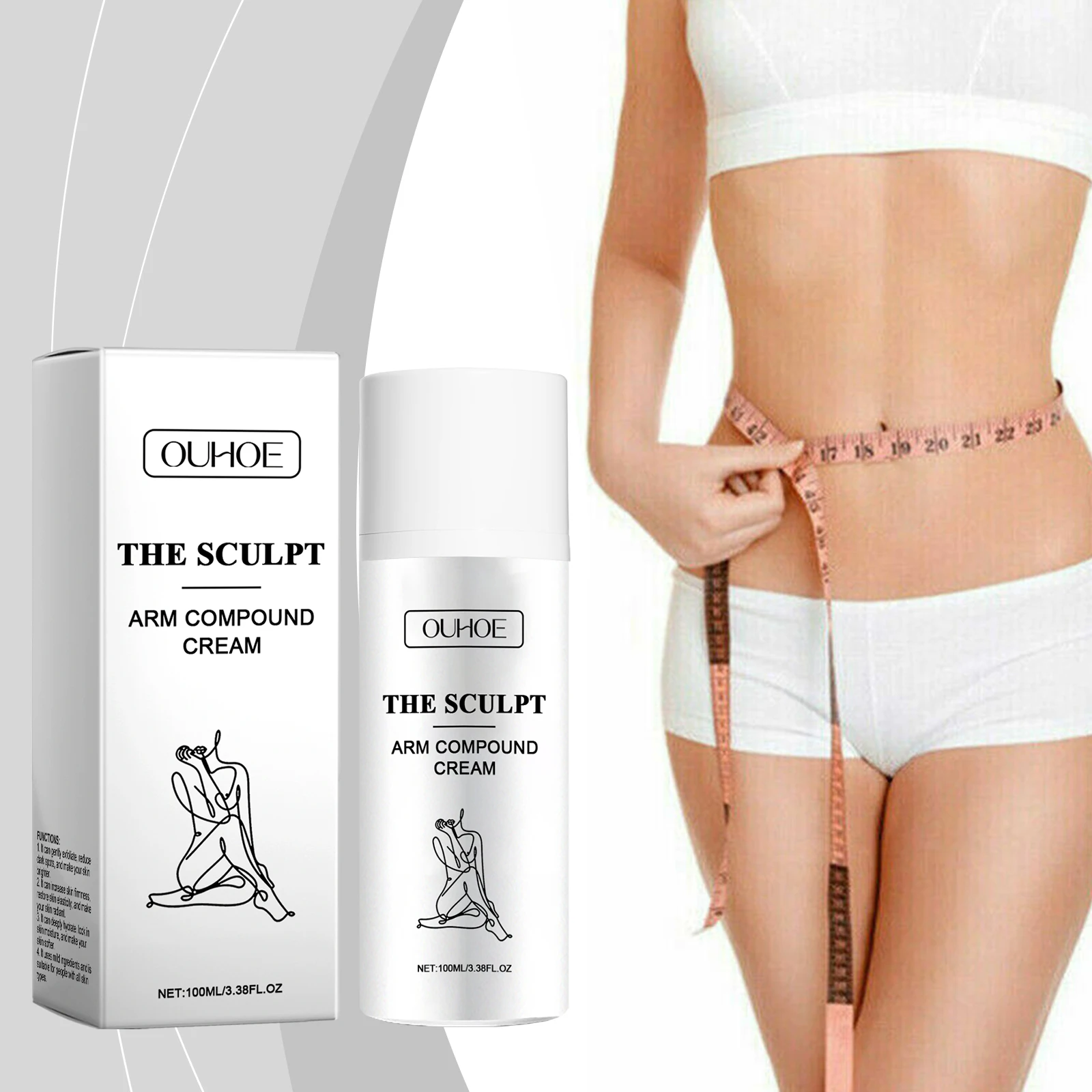 

Ouhoe 100ml Retinol Body Care Lotion Firming Nourishing Smoothing Skin Delay Aging Non-greasy Brightening Tone Body Care Cream