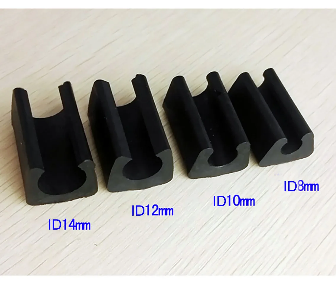 5Pcs Plastic Stoel Voeten Pads 6/8/10/12/14Mm Antislip U-Type Pijp Klemmen Bescherming Pakking Covers Caps Voor Stoel Meubels