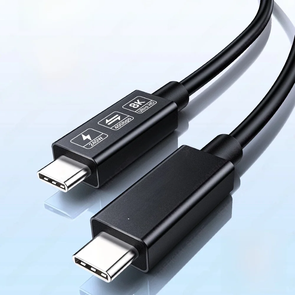 JEYI Thunderbolt 4/3 40Gbps USB4 Cable USB Type C to C 240W Fast charging Cable Thunderbolt3 for egpu SSD iPad MacBook Air