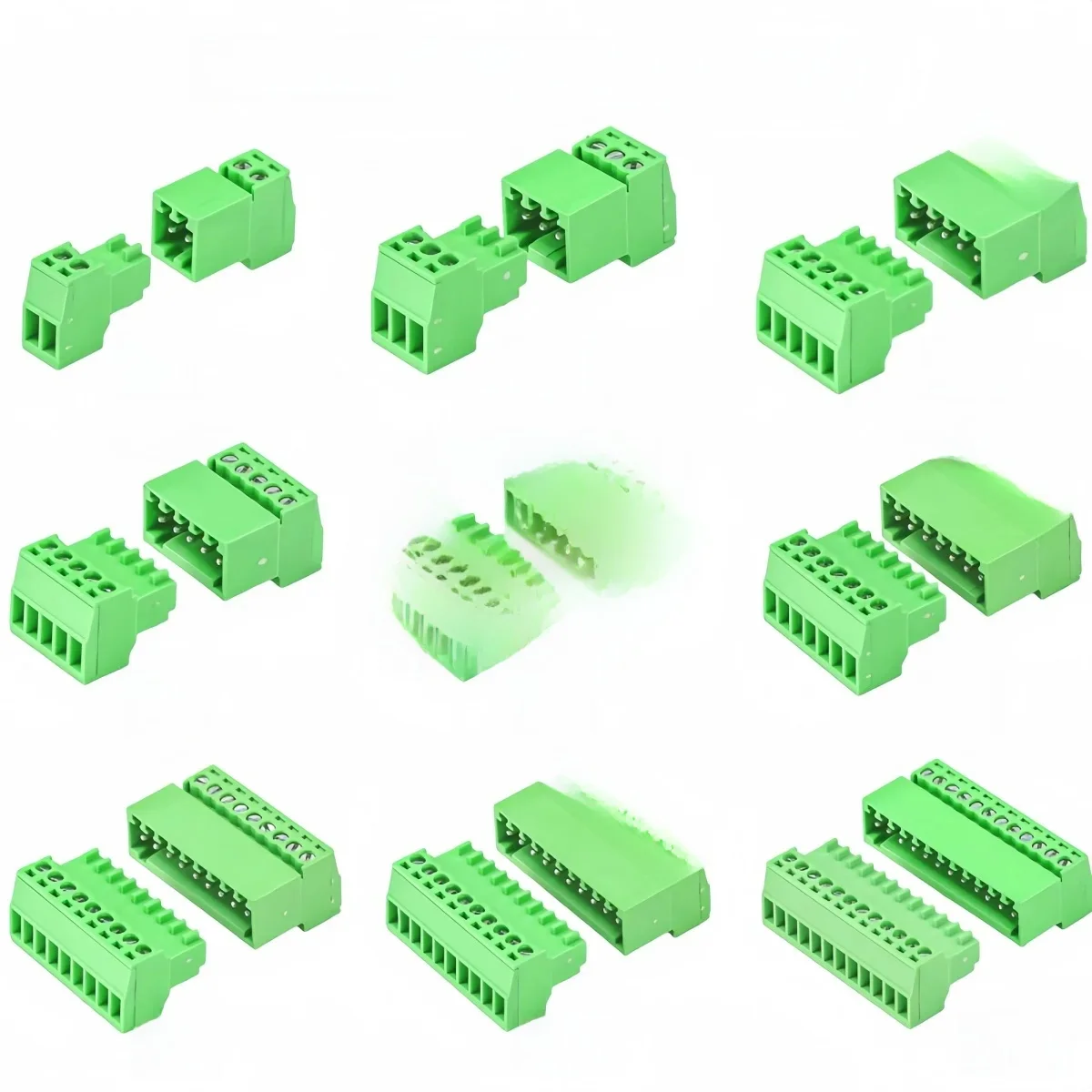 Micro bornier enfichable 15EDGRK-2.54MM, 1 ensemble/lot, 15EDG 2P/3P/4P/5P-16P, jeu mâle et femelle, vis verte, Terminal 2EDG-2.54mm