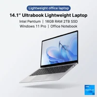 New Ultra Slim Laptop 14.1" 16Gb Ram 2Tb Ssd Intel 4405U Gaming Pc 1920*1080 Display Office Study Computer Pc Windows 11 Pro 2