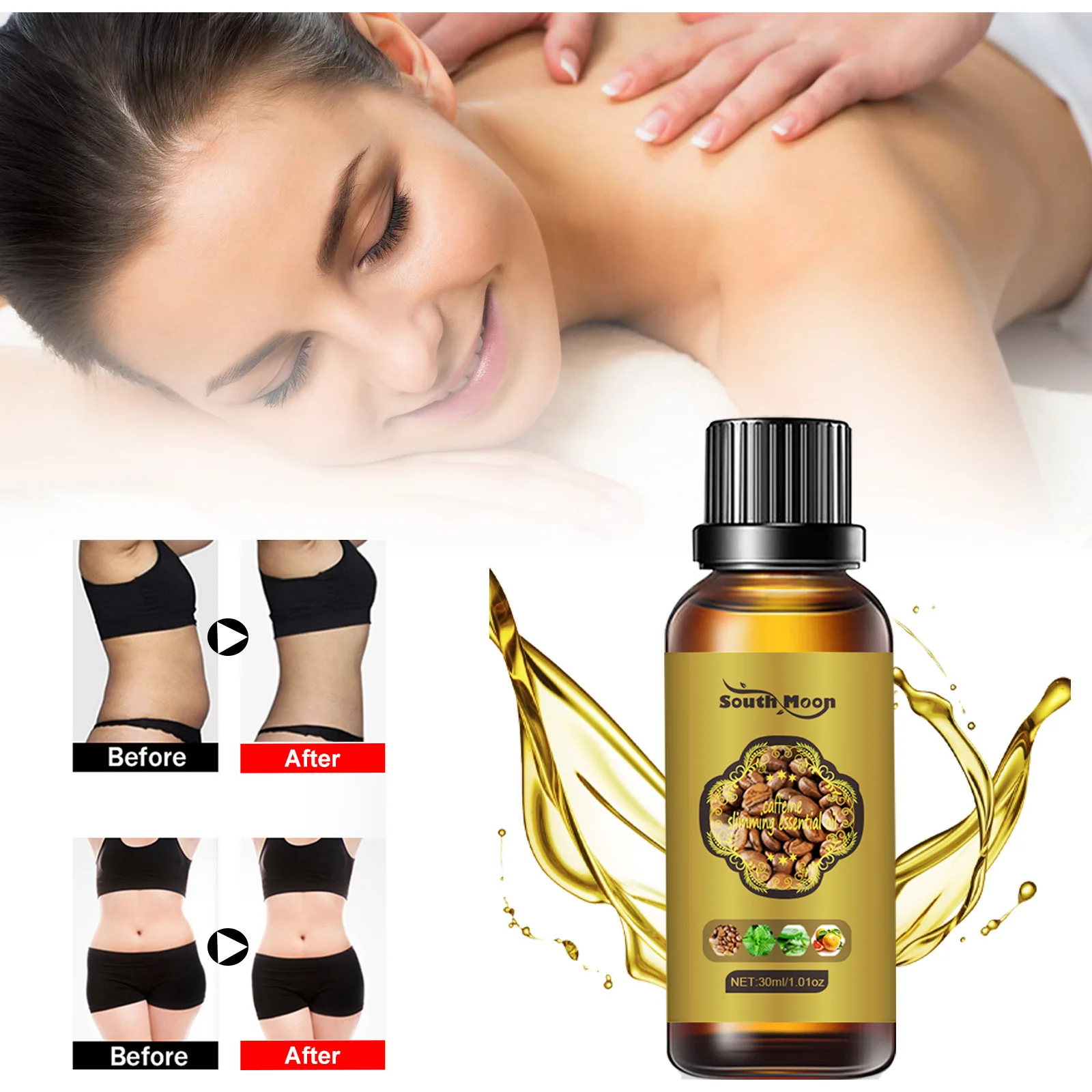 Slimming Essential Oil Dissolve Fat Thin Leg Waist Belly Whole Body Lose Weight Anti Aging Improve Skin Body Shaping Massage Oil