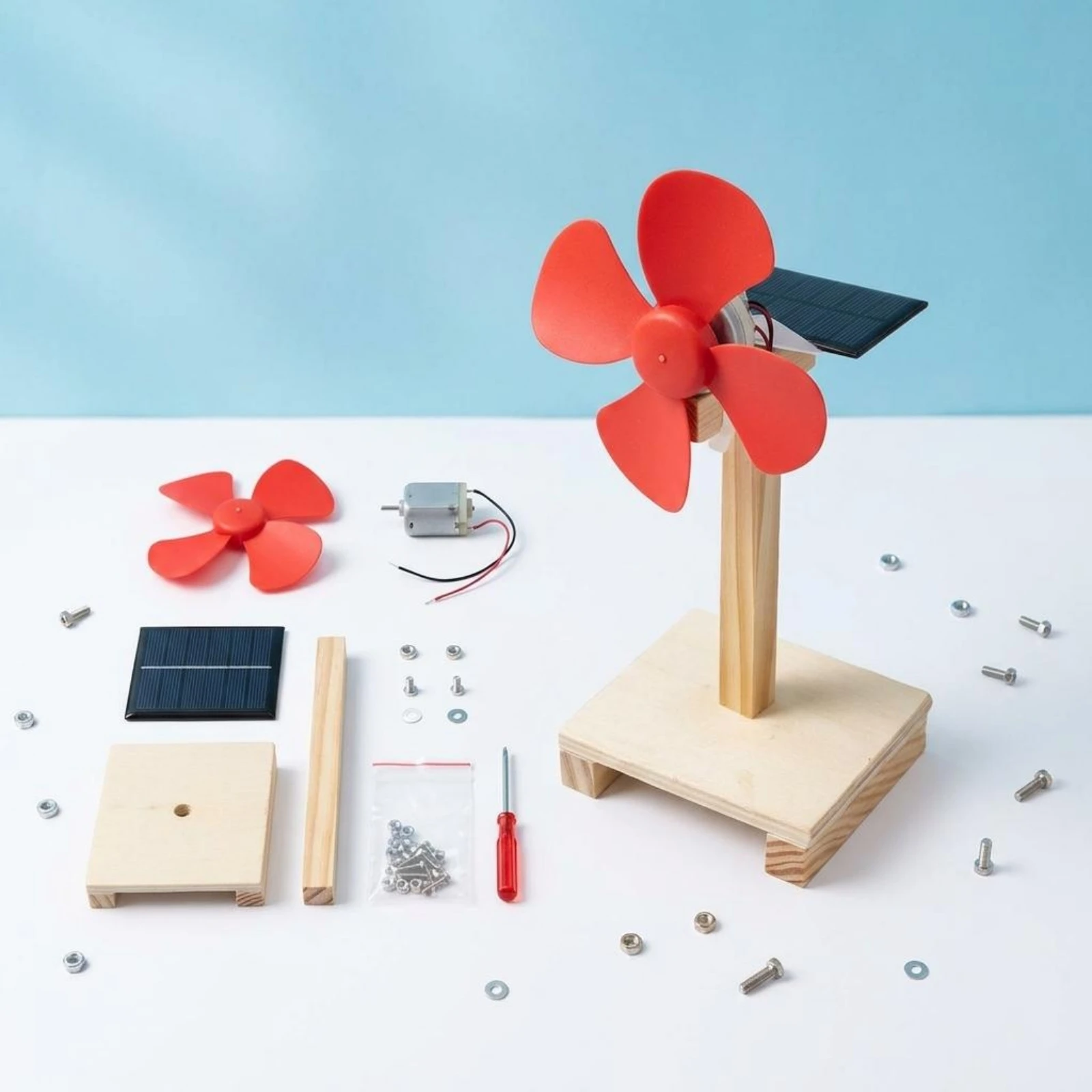 Solar Fan Kit Hands-on DIY Fan Model STEM Education Educational Solar Model for Students, Kids, Science Class, Classroom