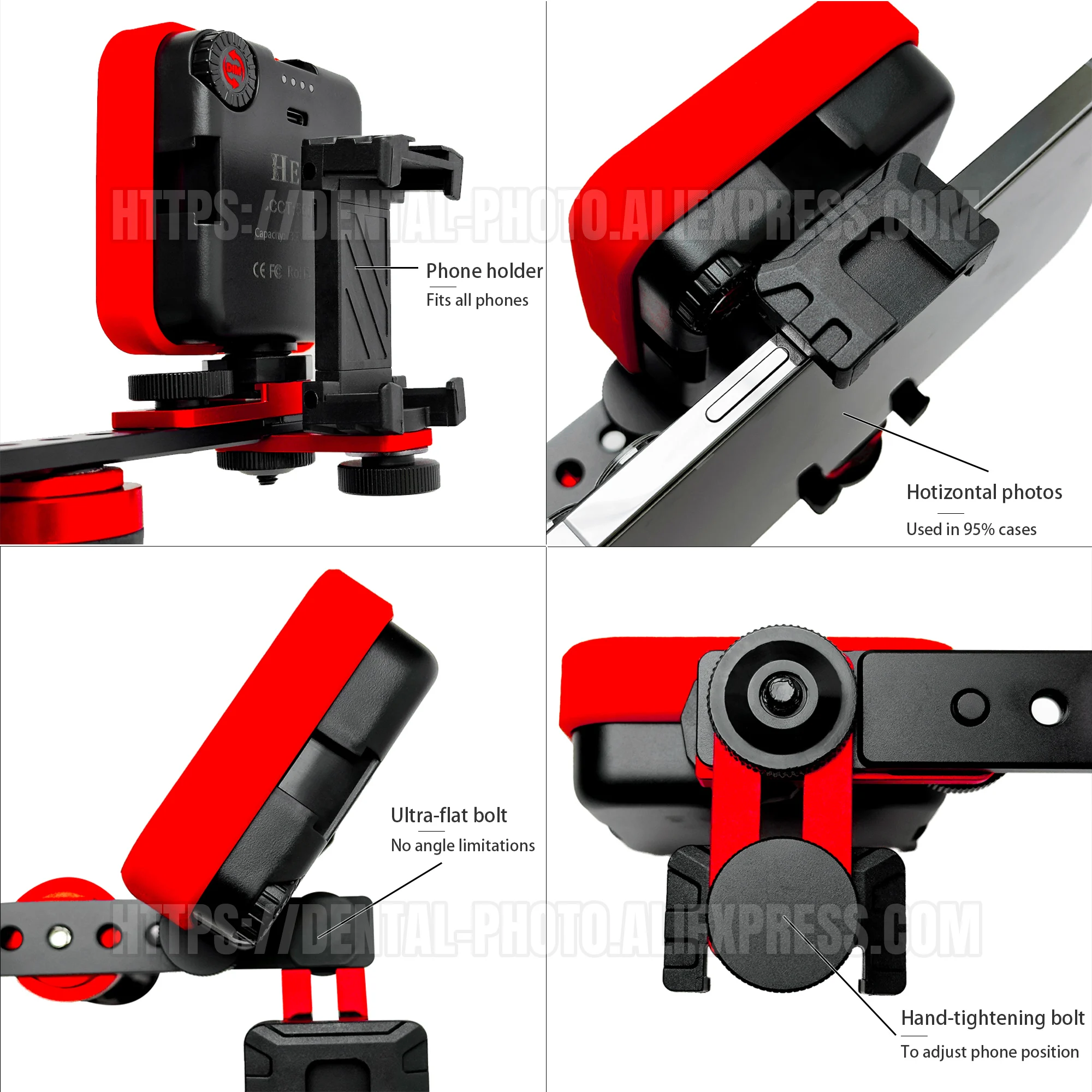 HERA MK-016 Phone Photography Light For Cellphone. LED For Photos And Videos. Polarized And Macro Photos For Smartphone